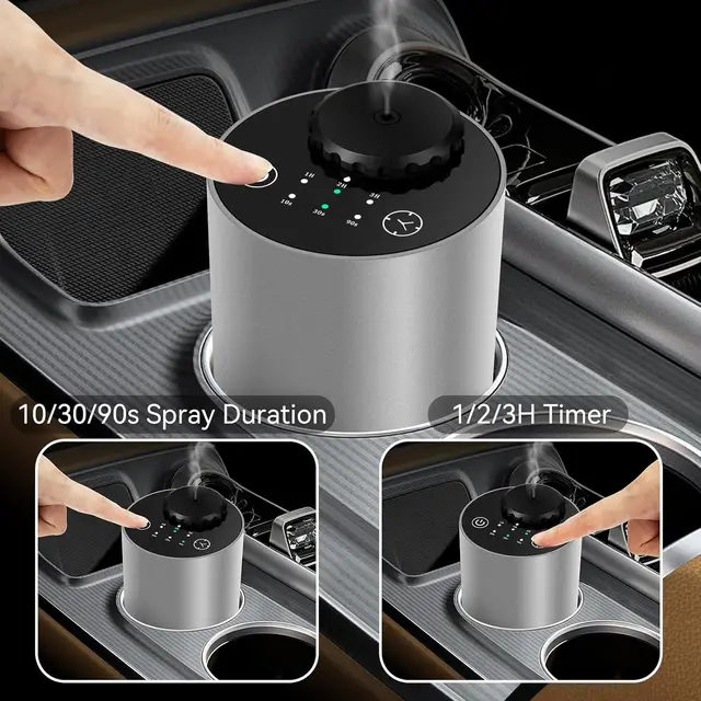 Waterless Diffuser For Essential Oil Nebulizer Battery Operated Scent Air Machine Aluminum Alloy Aromatherapy Diffuser For Car 1