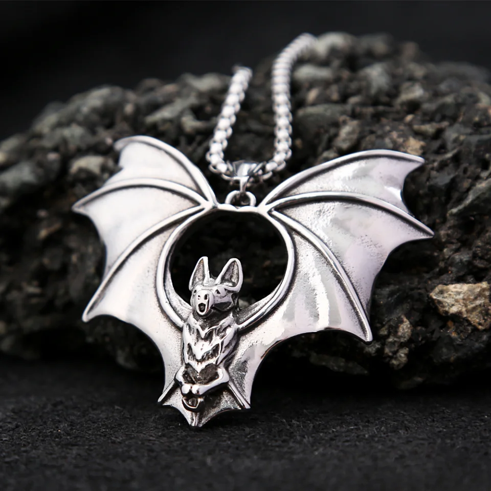 Houpotao Collana con ciondolo a forma di ragno, in acciaio inox, leggera, ipoallergenica, argento e oro, Acciaio inossidabile, Nessuna pietra preziosa