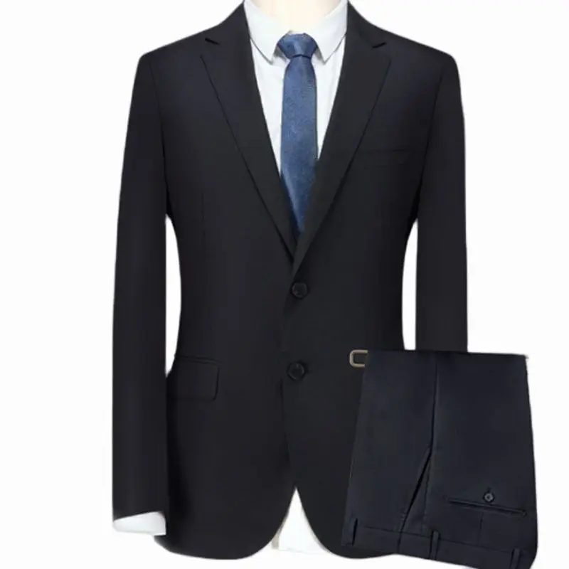 

Latest 2 Pieces Wedding Suit for Men Slim Fit Male Suits Tailor Made 2 Pieces Business Men's Wear(Blazer+Pants) Costume Homme
