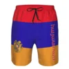 2023 Summer Polyester Armenia Country Flag 3D Printed Men's Board Shorts Beach Pocket Running Summer Pants 5