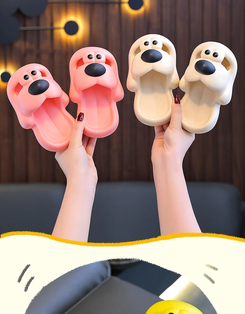Children's Slippers - Cute Puppy Kids Indoor Slippers With Non Slip EVA Sole Sandals