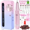 35000RPM Electric Nail Drill Machine Professional Nail Drills for Gel Nails Polish Rechargeable Portable Nail File Manicure Tool 1