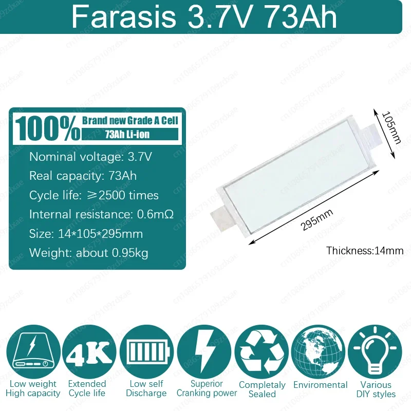 3.7V 73Ah NMC Battery Fa rasis Pouch Cell Lithium Polymer Battery E Vehicle Rechargeable Lithium ion NMC