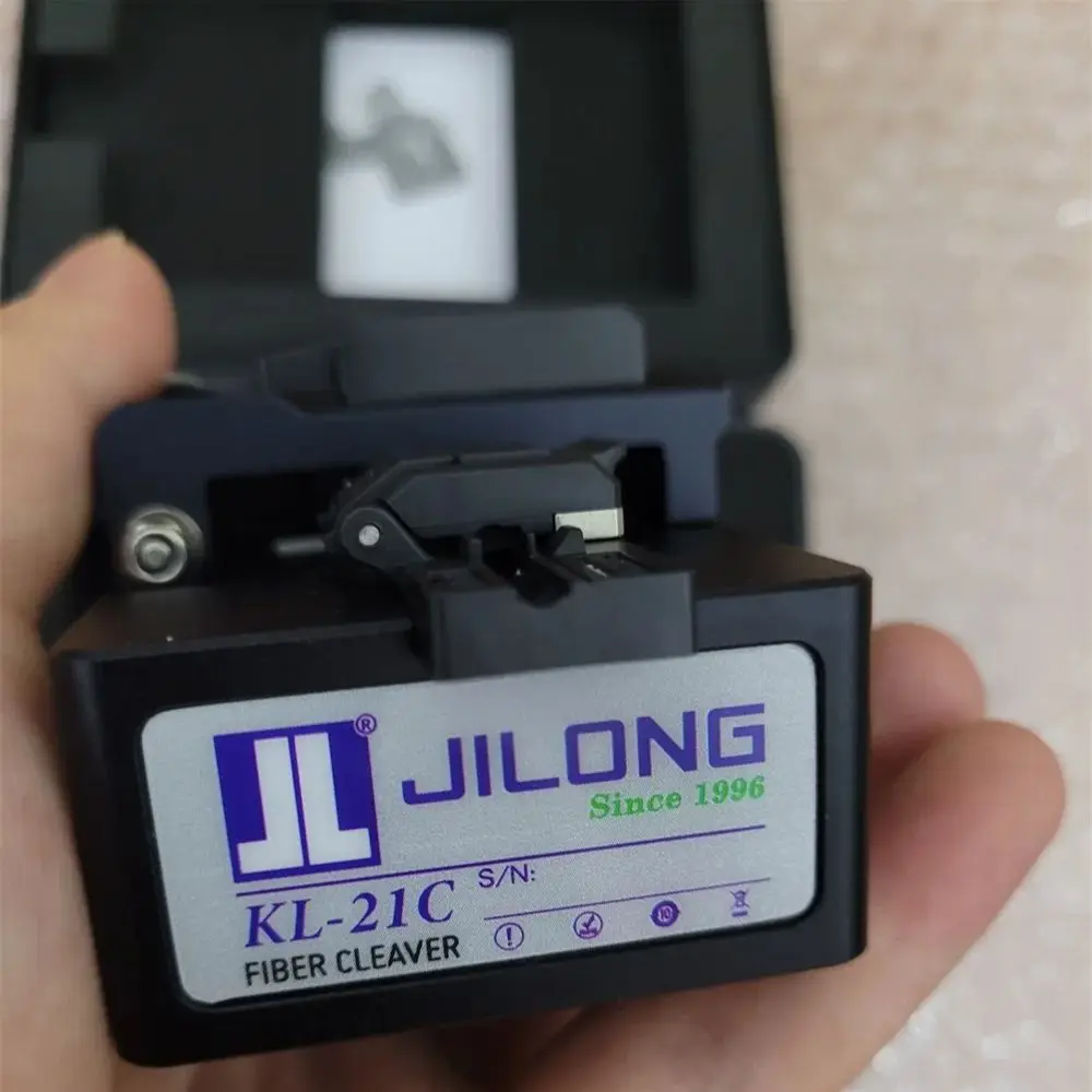 Jilong KL-21C 자동 스크랩 수집기가 장착된 고정밀 광섬유 절단기 광섬유 케이블 절단기 퓨전 스플라이서 절단기