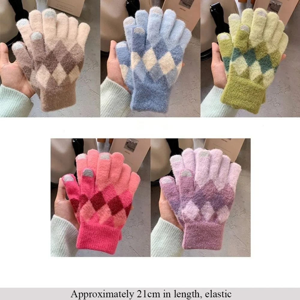 Polyester Winter Cycling Gloves Touch Screen Windproof Mittens