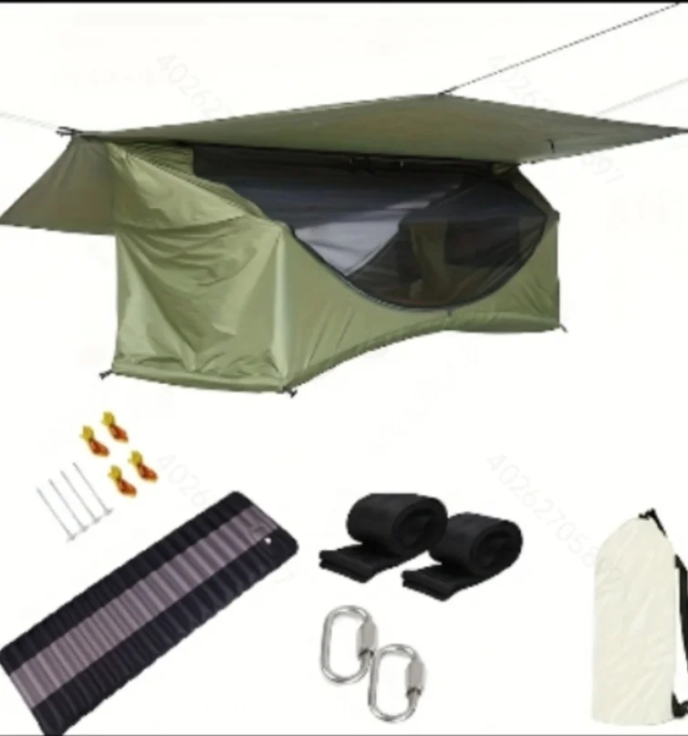 Description Picture 2 of itemMosquito Net Hammock Canopy Tent Large Space Anti Rollover Outdoor Camping Awning  Rainproof And Sunscreen Hanging Sun Shelter