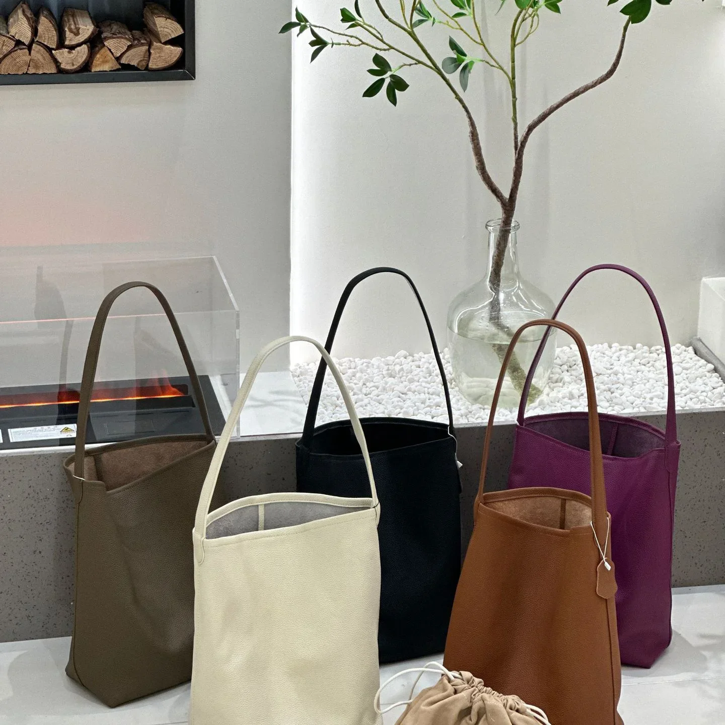 Borsa Tote Grande da Donna, Borsa a Spalla di Lusso in Vera Pelle, Design Giapponese Popolare, Morbida e Confortevole - immagine 5