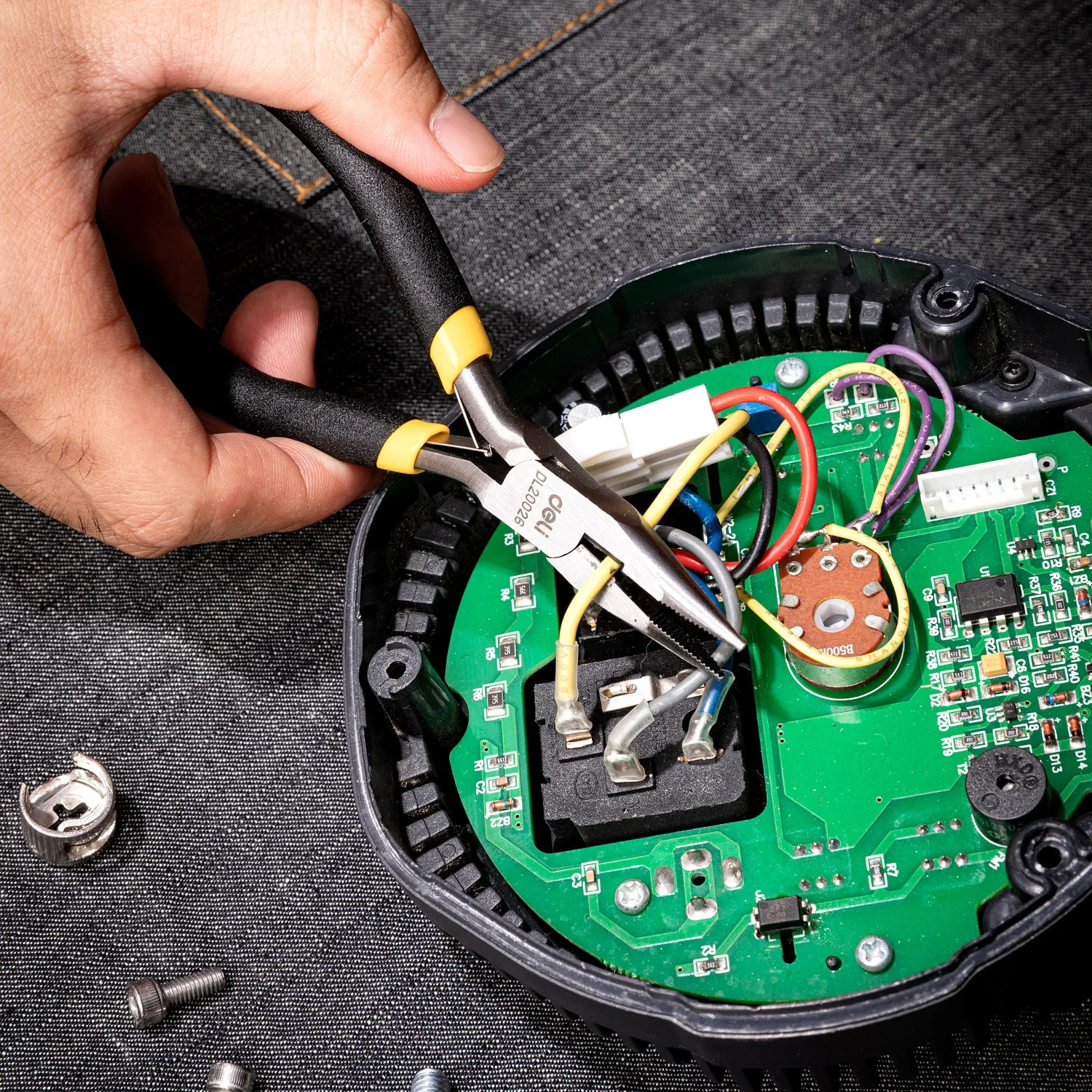 DeLi 5 인치 미니 긴 코 펜치 범용 와이어 커터 다기능 하드웨어 전기 핸드 툴 DIY 쥬얼리 용 펜치