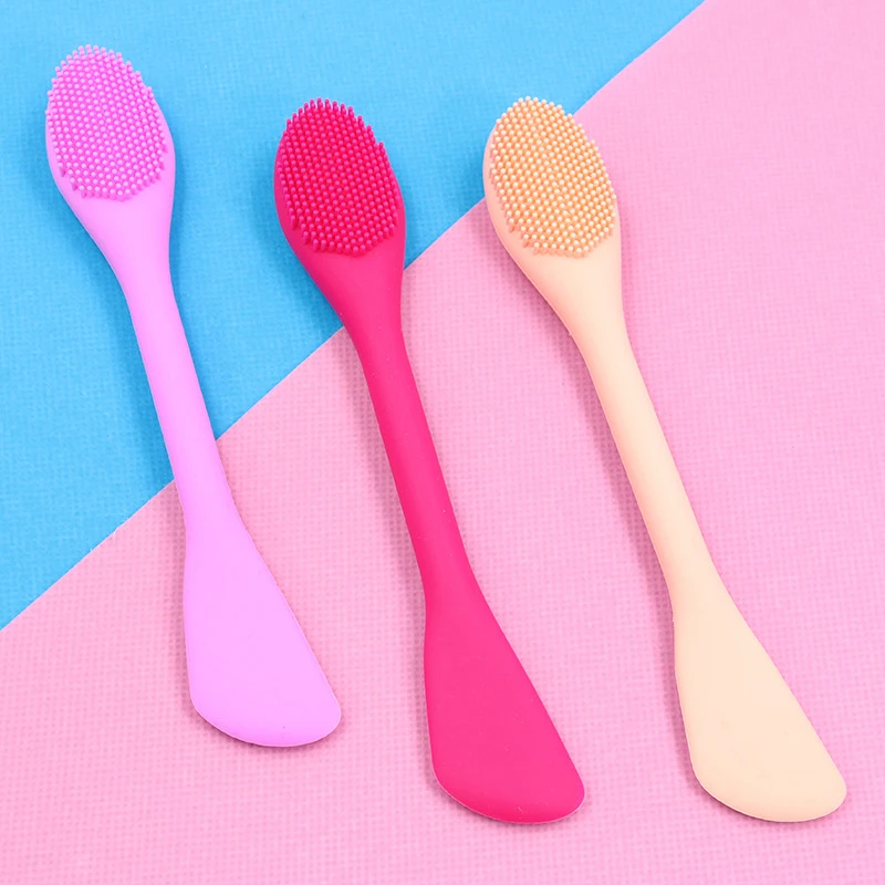 

3Colors Double Side Silicone Facial Face Mask Brush Mask Mud Mixing Skin Care Cosmetic Soft Women Skin Face Care Tool Skincare