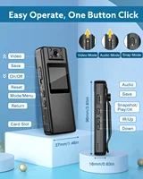 BOBLOV A22  Digital Mini Body Camera 1080P Sports DV HD Screen Magnetic Night Vision Small Camera Nanny Camcorder Police - Image 3