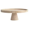 Hot Selling Natural Marble Stand Decorating Marble Round Wedding Cake Pastry Stand For Baking Travertine Cake Stand 1