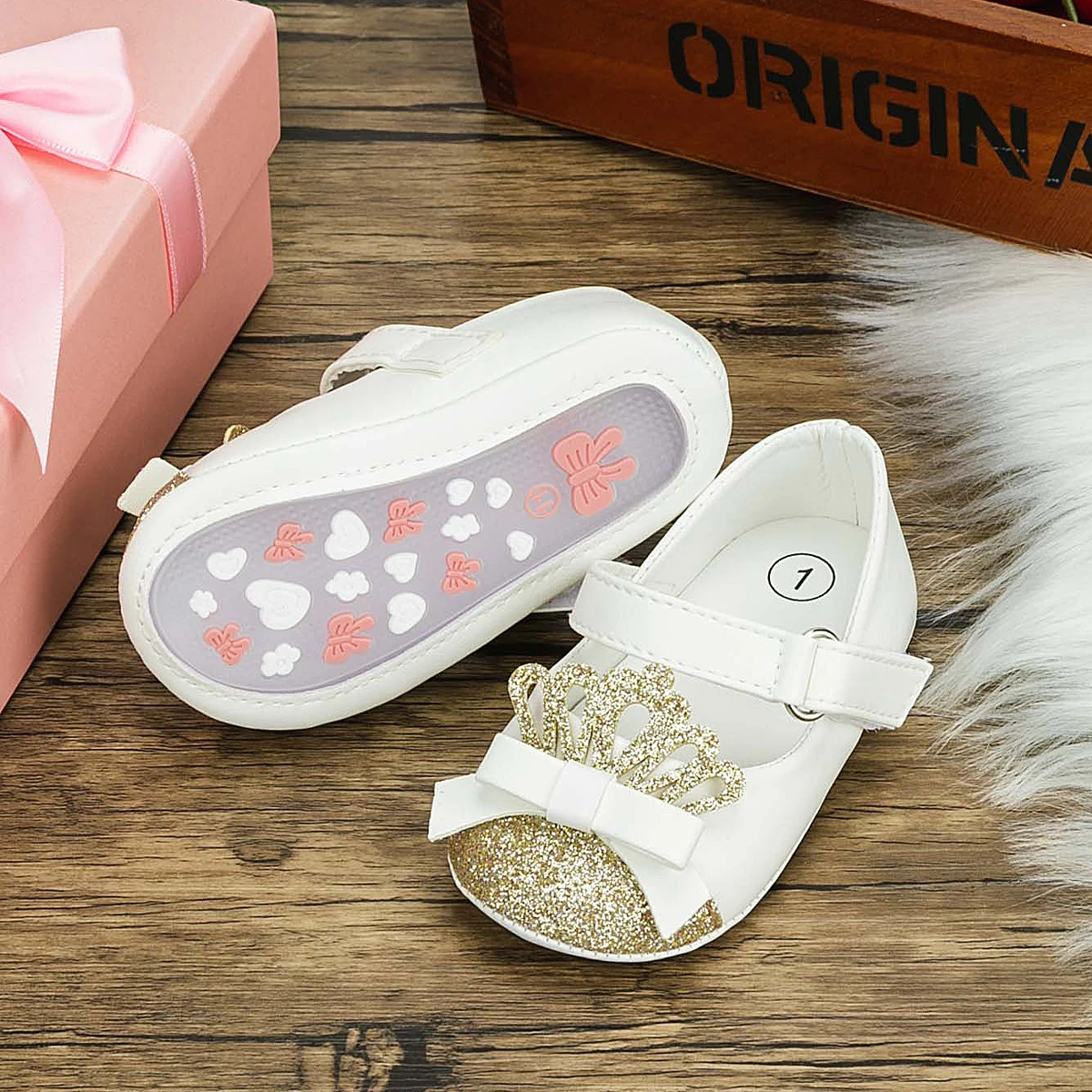 KIDSUN Baby Girl Shoes Cute Bowknot Desig Princess Dress