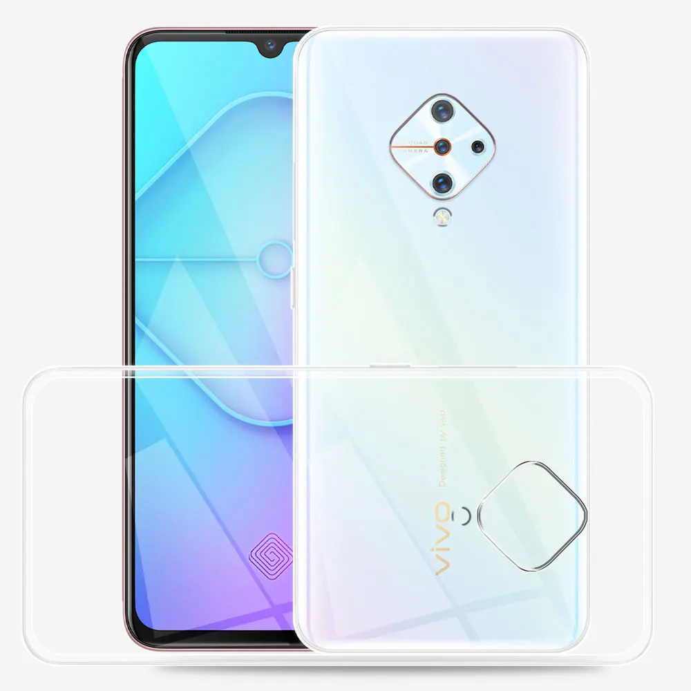 Clear Silicone Soft Case Back Cover with Bumper Protection