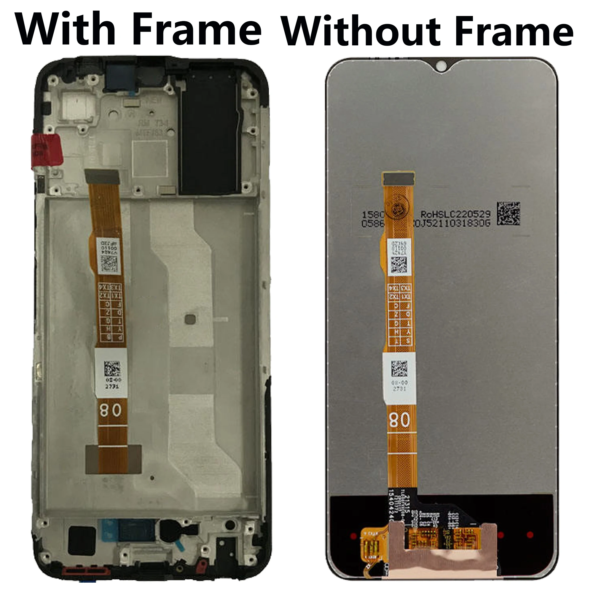 Original Display For VIVO Y33s V2109 Full With Frame LCD Touch
