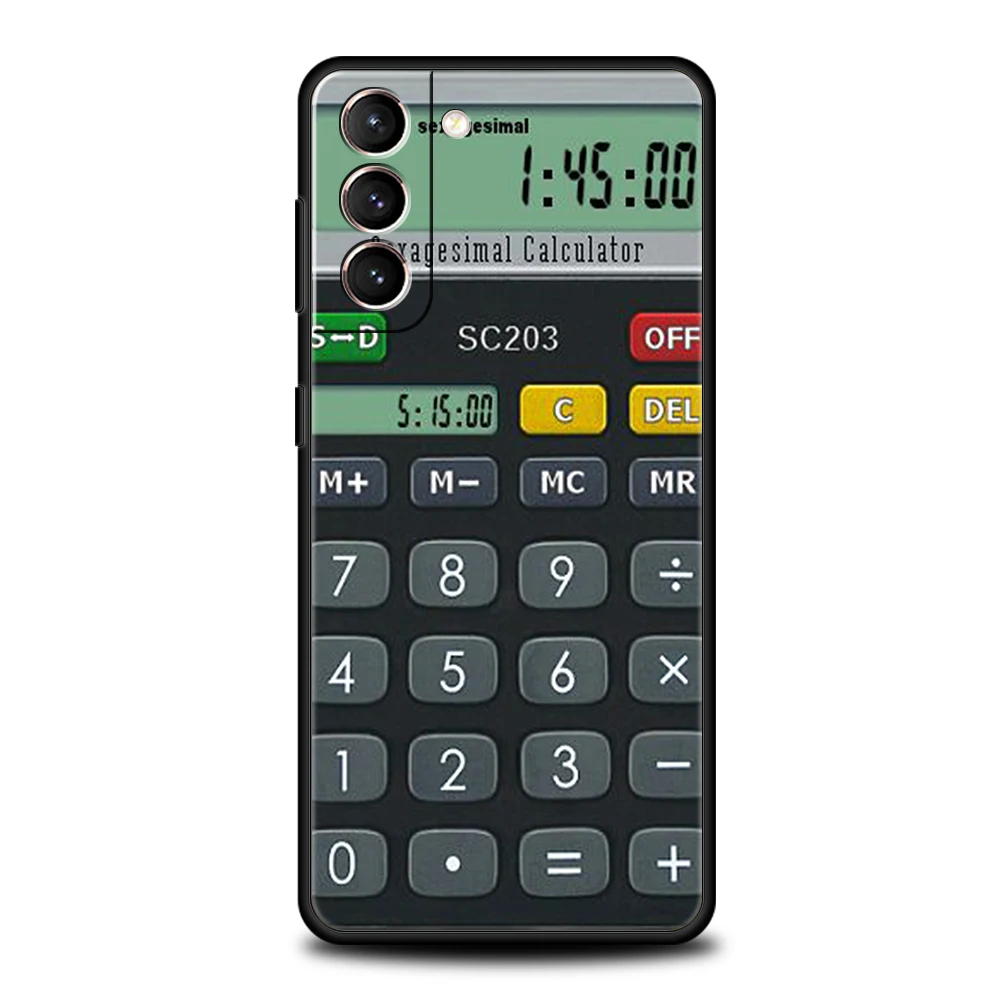 Vintage Calculator Design Silicone Phone Case - Retro Style Protective Cover