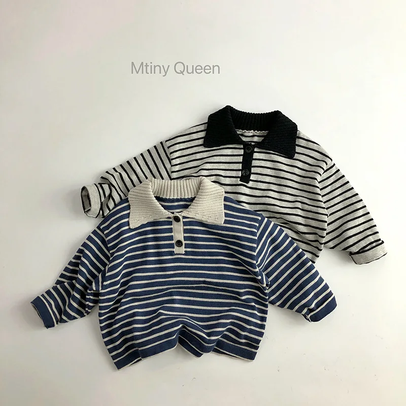 

stripes~Korean Spring and Autumn children's sweater treasure sea soul knitted forest series kids clothes girls