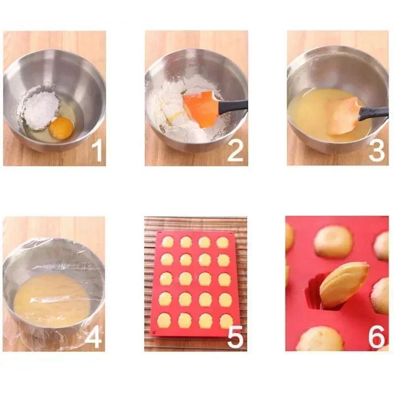 Silicone Madeleine Baking Mold - Non-Stick Shell-Shaped Pan