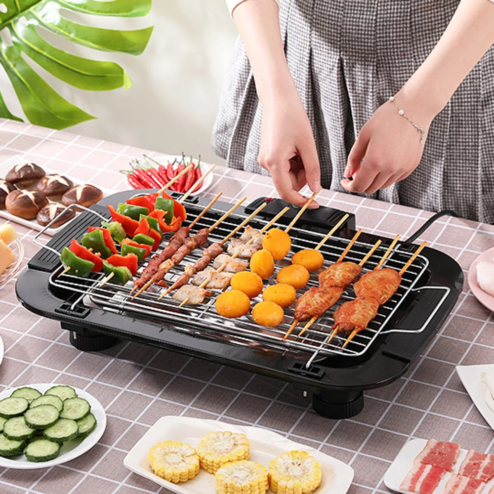 

2000W Electric BBQ Grill Multi-function Household Smokeless Barbecue Machine Home Indoor Roast Meat Dish Plate Multi Cookers