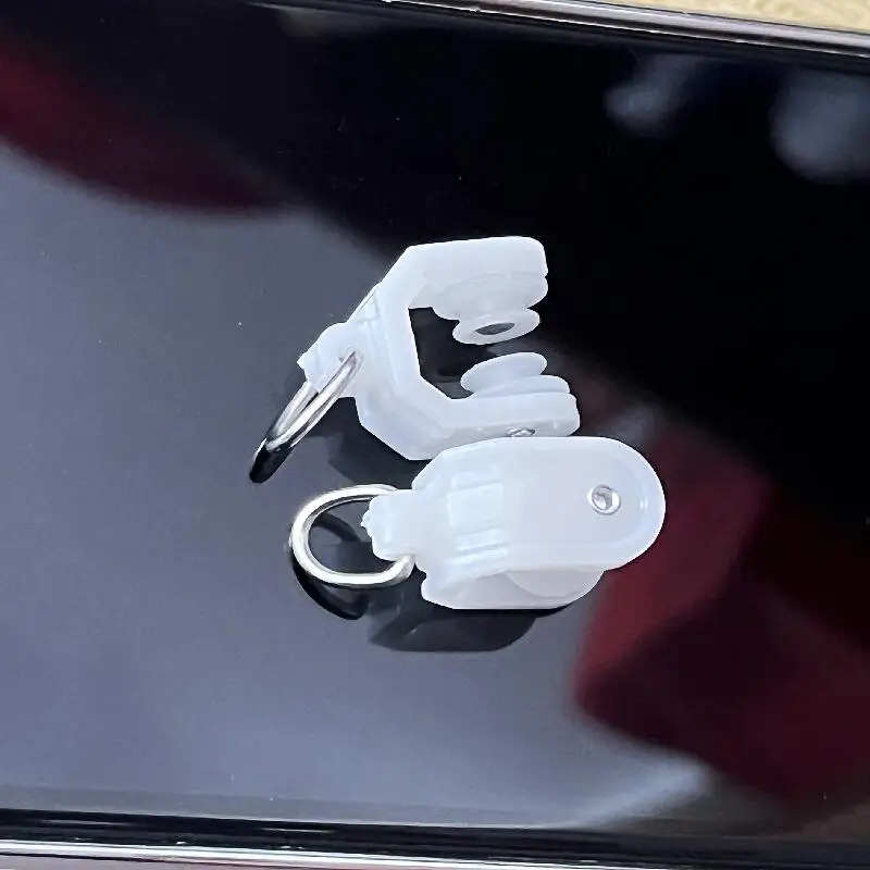 Description Picture 4 of item30pcs Curtain Track Accessories Sliding Wheel Roller Retro Straight Rail Bent Rail Hook Ring Nylon Pulley Curtain Hardware