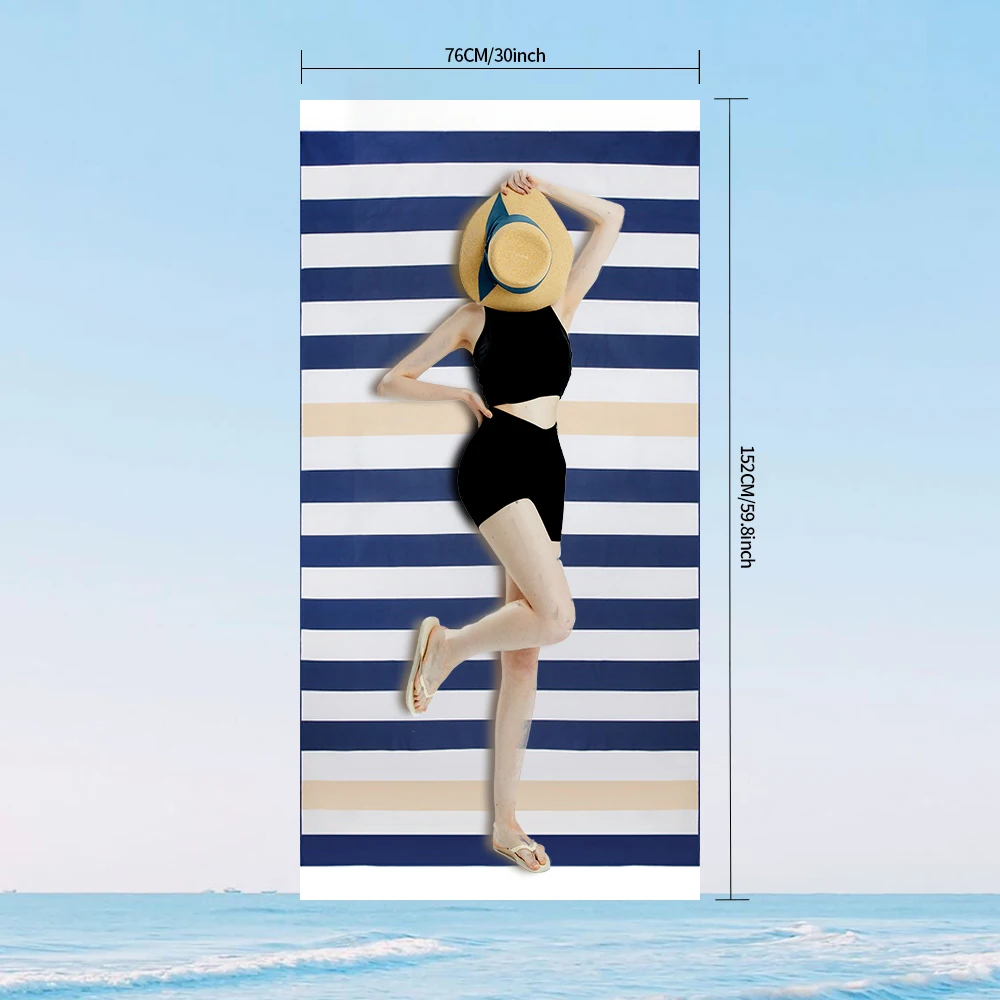 Toalla de playa de microfibra antiarena muy absorbente_voghion.com