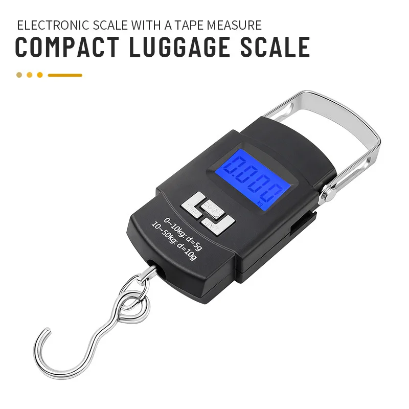 50kg Portable Luggage Scale Digital Hanging Scale with Dual Precision for Travel and Shipping Market