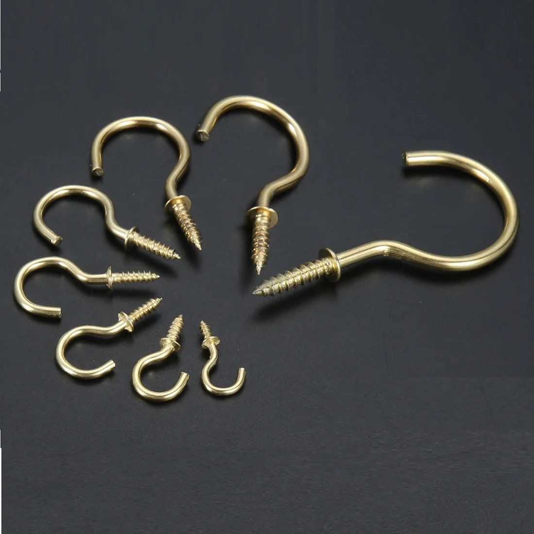 20/5/10Pcs Screw-in Ceiling Cup Hook Spiral Hanger Picture Frame Lamp Curtain Self-tapping Eyebolt Hook 20/23/29/33/3845/55/71mm
