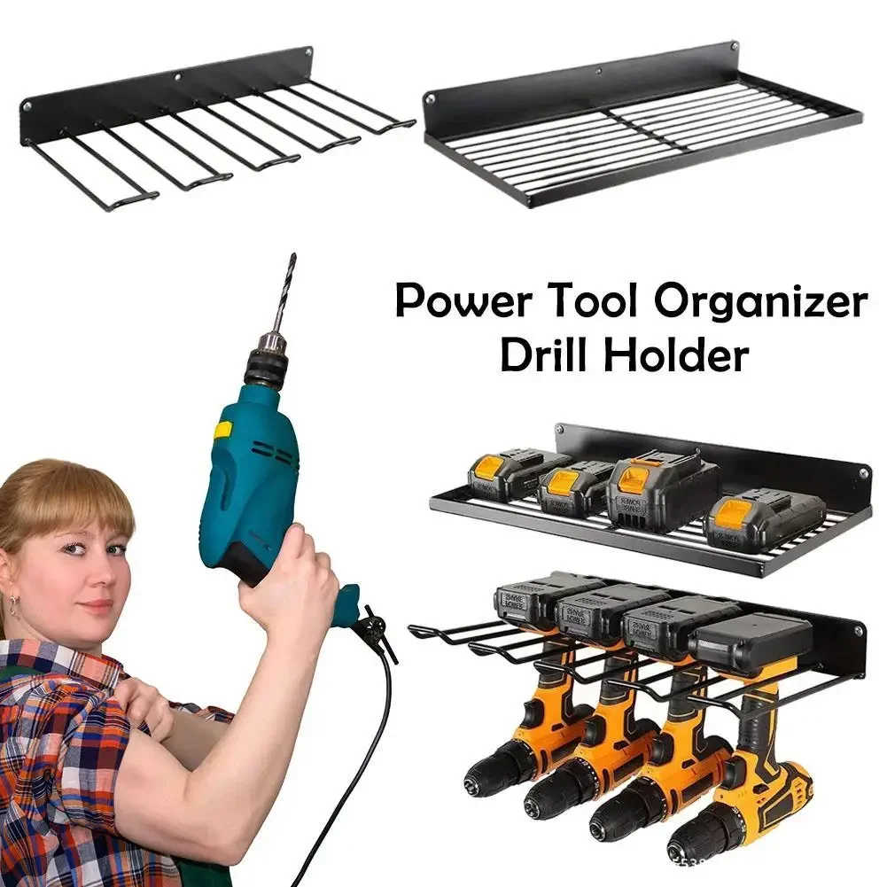 40cm power tool organizer wall mount garage electric variety storage rack screwdriver father tool type drill accommodate
