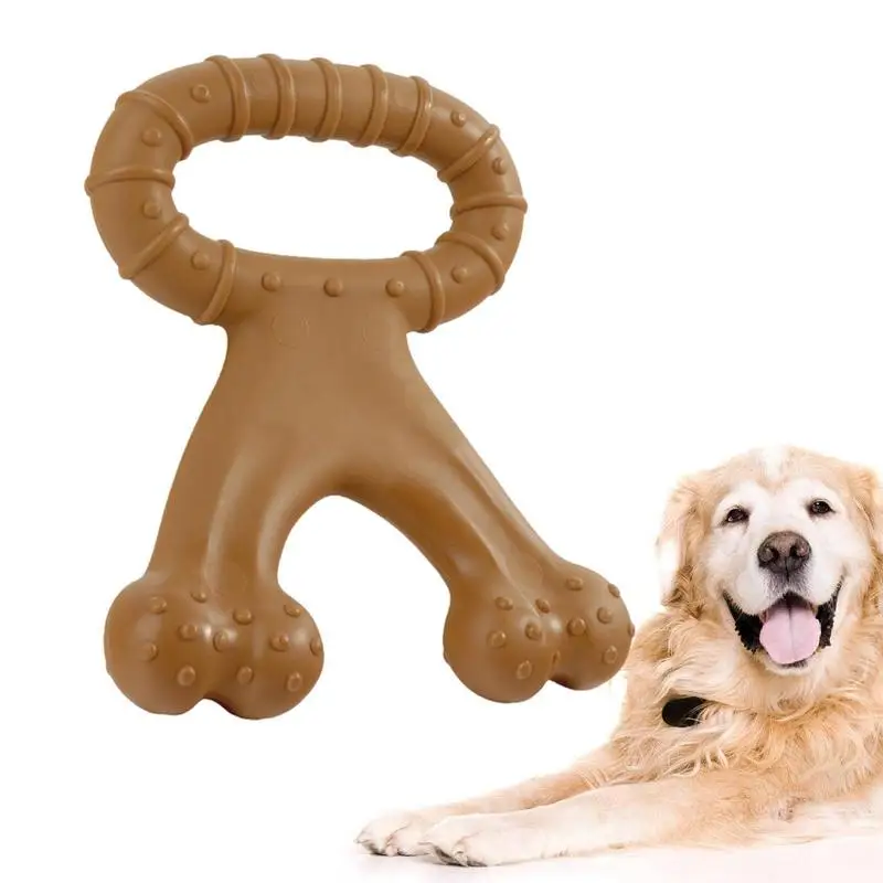 

Heavy Duty Dog Chew Toy Chewing Teething Bone Toys Indestructible Chewing Toys Teething Bone Toys Beef Flavored Dog Toys For
