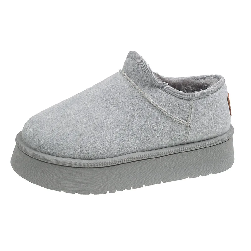 Warm Plush Platform Snow Boots Women Size 35-40 Non Slip Winter Boots Woman Slip On Thick Sole Cotton Ankle Booties Mujer