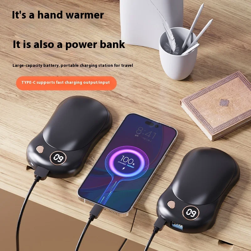 2026 New Magnetic Suction Hand Warmer USB Charging Split Type Self Heating Hand Warmer Convenient Power Bank For You