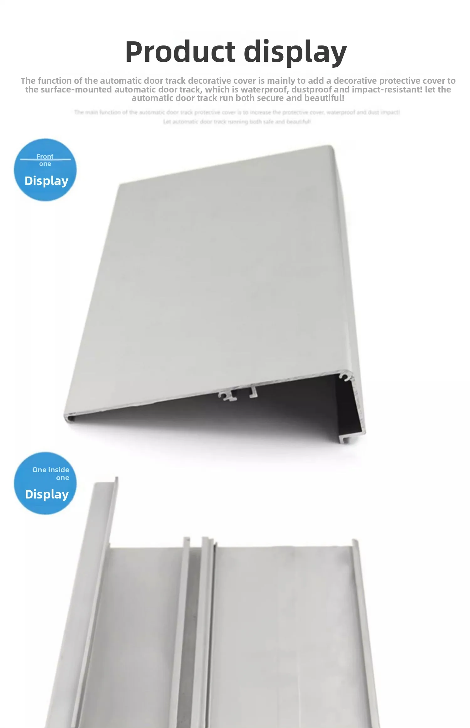 brand automatic door track protective cover, track decorative cover, aluminum al