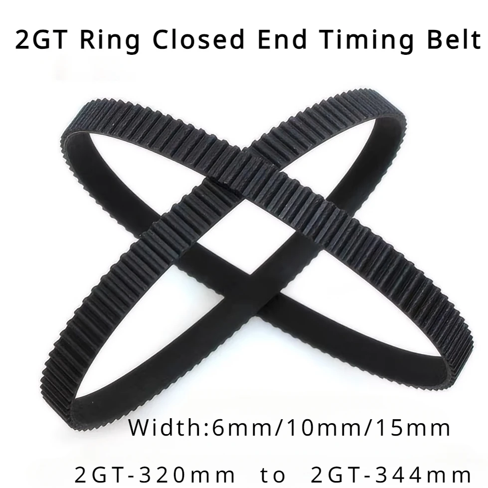 

Durable Closed Loop Rubber 2GT Timing Belt for 3D Printer -3mm Length320 322 324 326 328 330 336 338 340 342 344