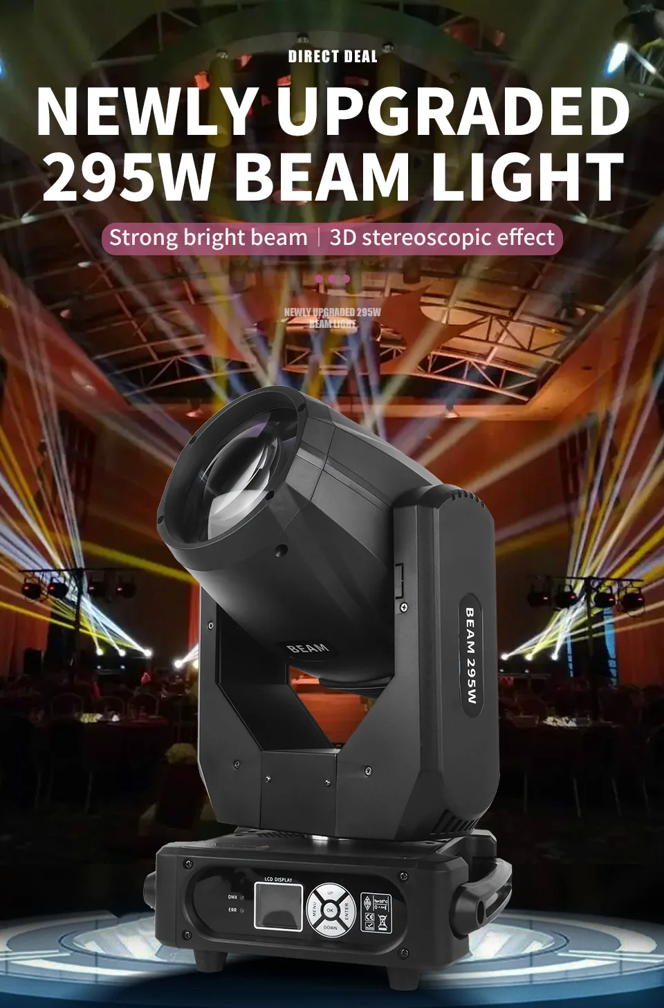 LED DMX Controller Beam Moving Head Light 260/295W DJ Disco Beam Light Bar Club