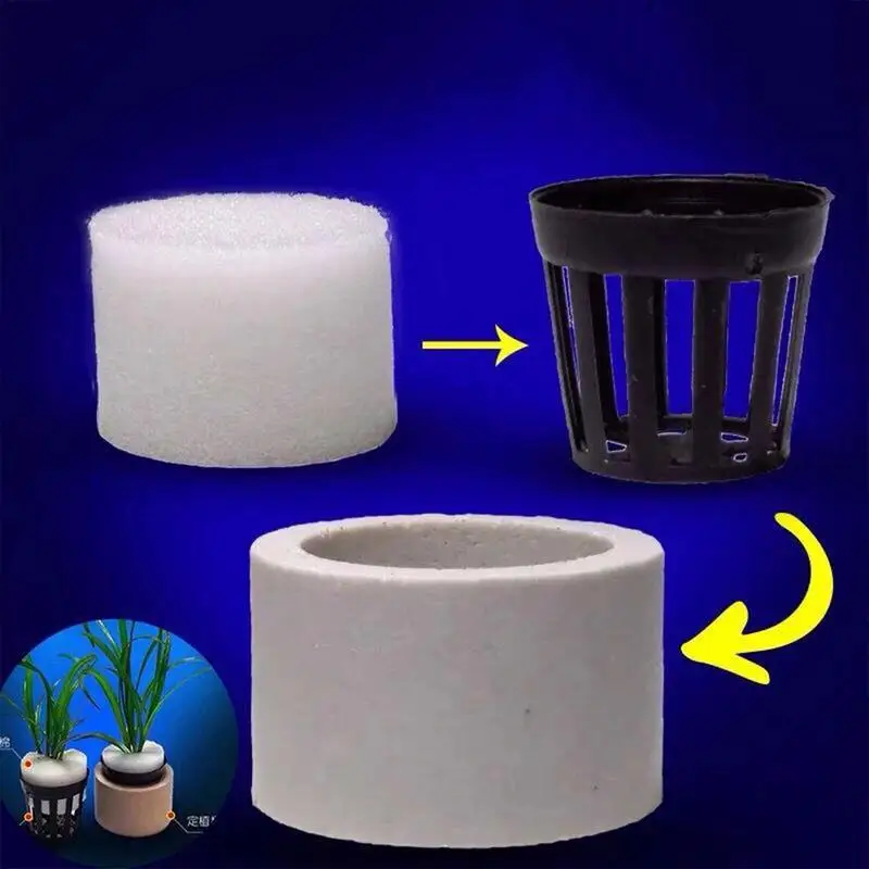 Aquarium Plant Weights 10/20 Sets Aquatic Plants Fixed Rings Anti-Floating Ceramic Plant Weights Fish Tank Landscape Accessories