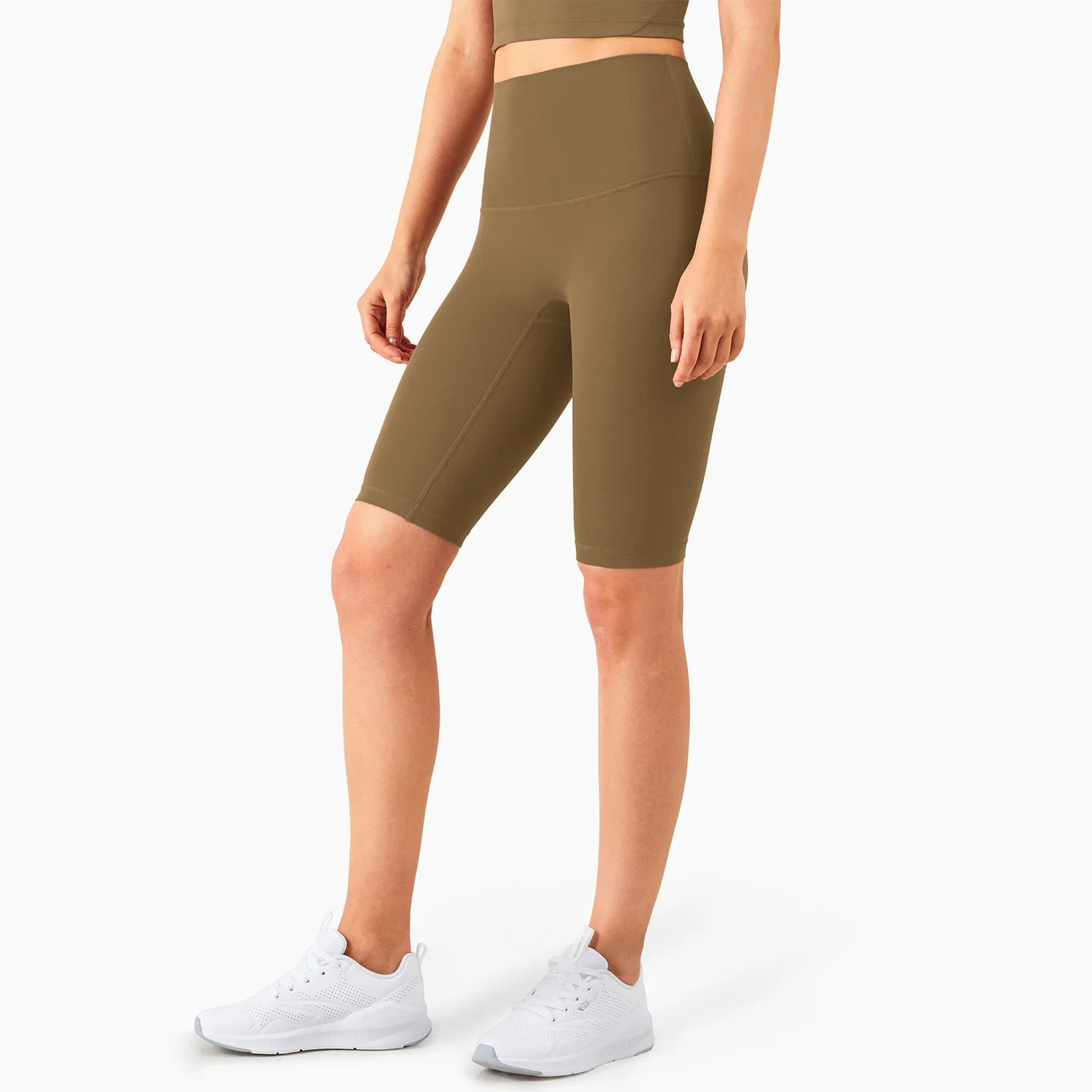 Solid Color Soft Women Fitness Sports Shorts Female High Waist Yoga Shorts Leggings Cycling Tight Comprehensive Training Jogging