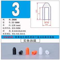 Black Silicone Rubber Round Caps - Versatile Dust Seal and End Stopper Protection Cover - 5Pcs (A - 3mm Black)