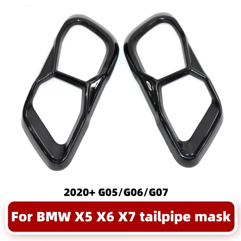 Exhaust Pipe Mask For BMW X5 X6 X7 G05 G06 G07 Muffler Tip Nozzle Stainless Steel Black Cover exhaust muffler tip,exhaust pipe muffler,exhaust trim pipe