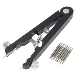 Durable Portable Watch Repair Hand Tool with Replaceable Tips (Black)