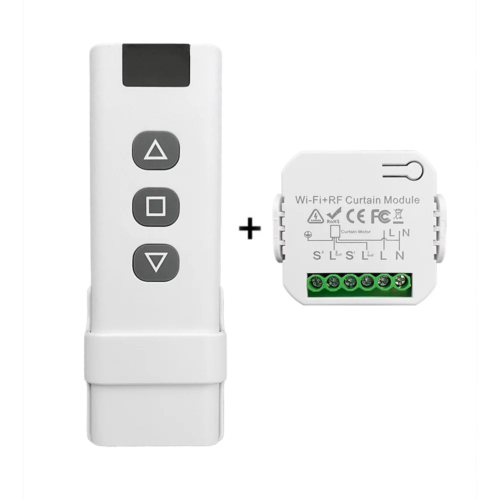 Tuya WiFi Smart Curtain Switch Alexa Google Home Voice Controllers Roller Blinds Shutter Motor Smart Life APP Remote Control
