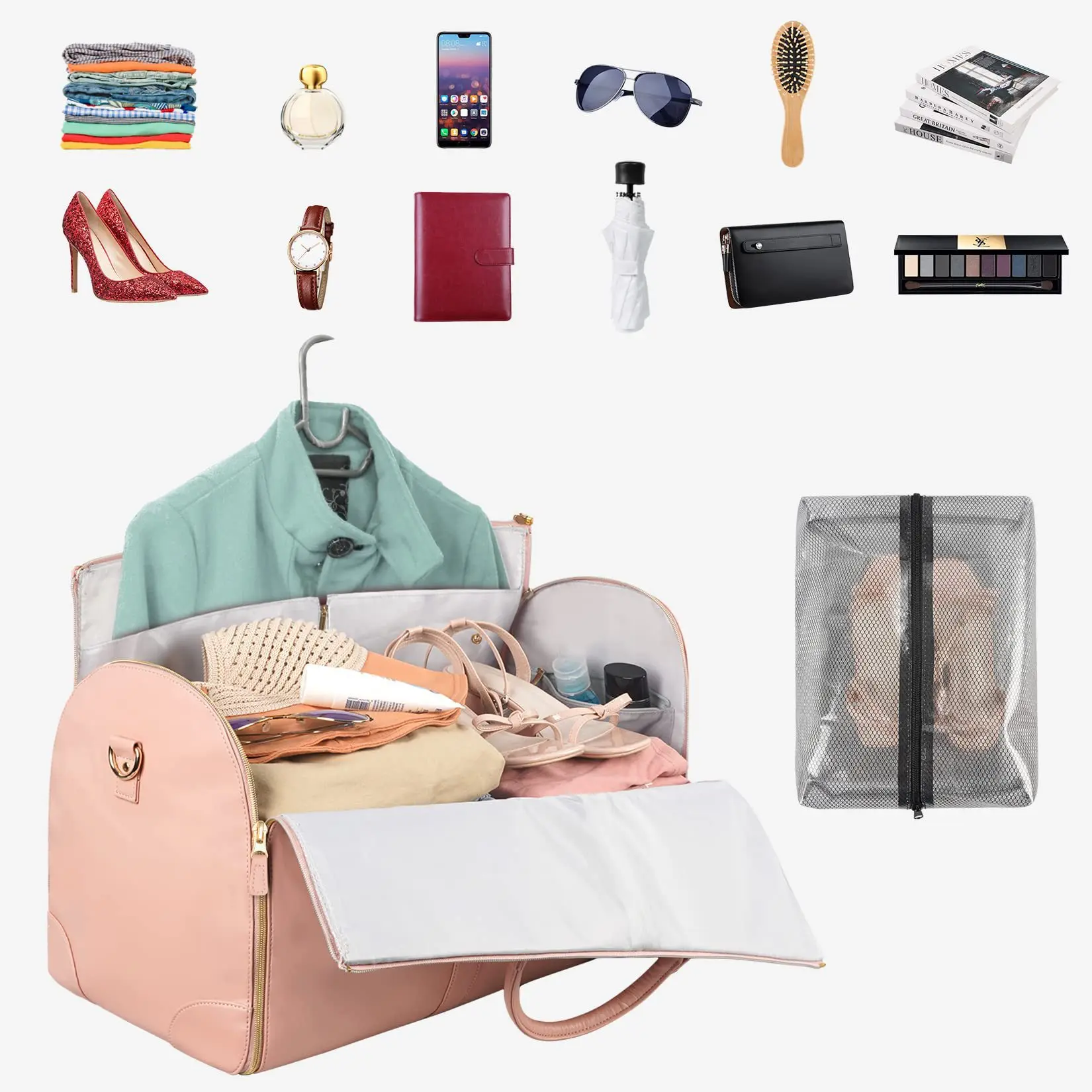 bolsa-de-viagem-multifuncoes-de-couro-rosa-para-mulheres-armazenamento-grande-capacidade-mochila-impermeavel-para-viagem-bolsas-de-mao-com-bolsa-de-sapato