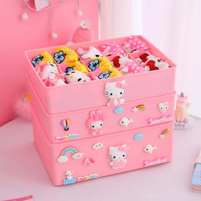 Plastic Compartment Organizer, Hello Kitty Organizer Storage