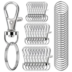 Keychain Craft Kit: Clips, Hooks, Rings, and Lobster Claw Clasps (50PCS)