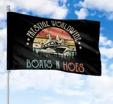 

Prestige Worldwide Flag, Boats And Hoes Retro Vintage Flag, Vacation Banner,Indoor Outdoor Decor Double Sided House Flag 3x5 ft