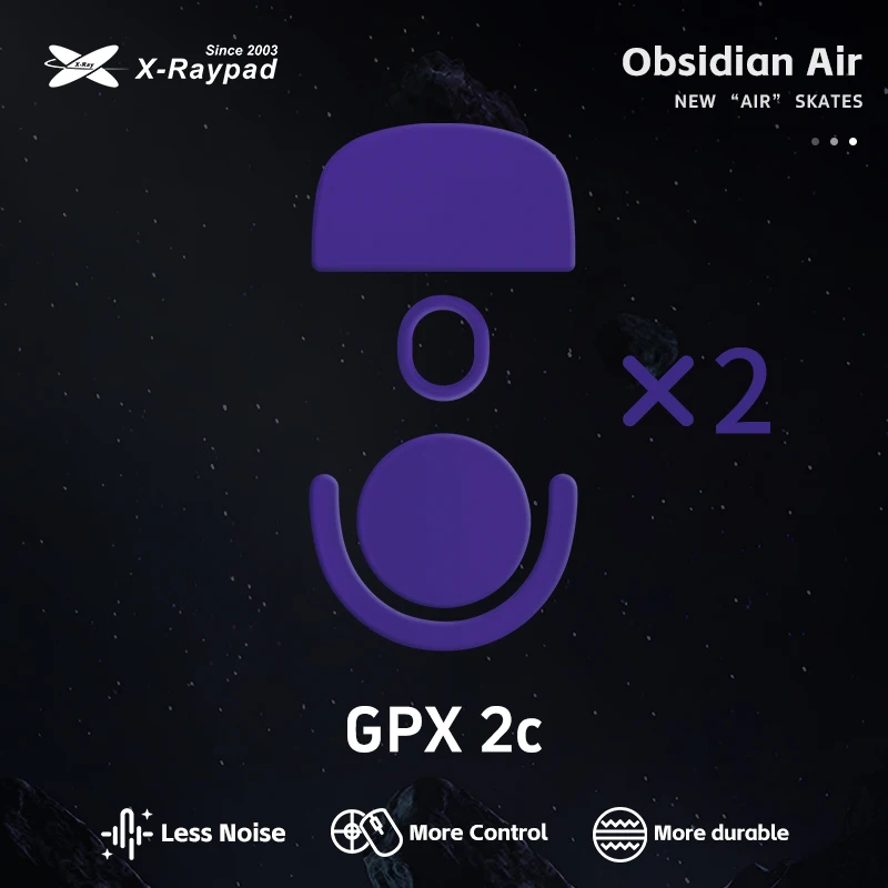 X-Raypad Obsidian Air Mouse Skates All series Quiet Control
