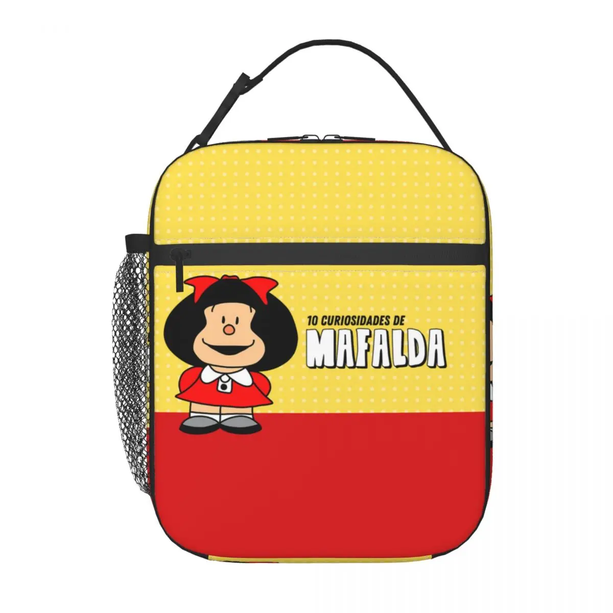 Mafalda Anime Portable Lunch Boxes Women Waterproof Comic Cartoon Thermal Cooler Food Insulated Lunch Bag Kids School Children