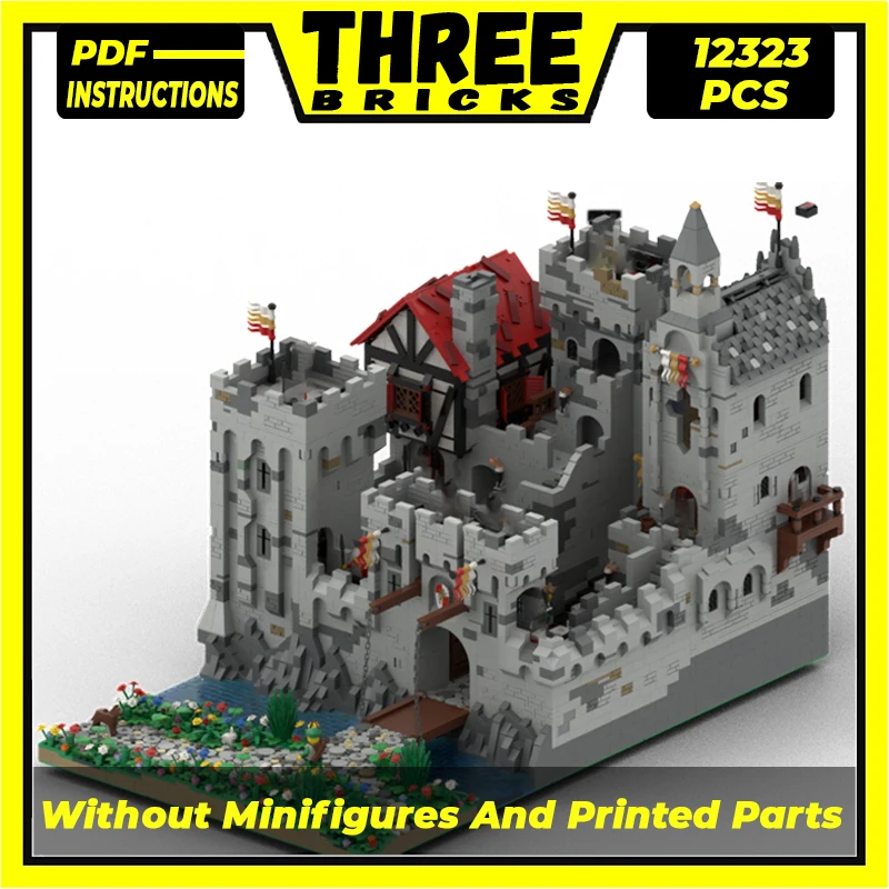 

Moc Building Blocks Fortress Model Lion Country Castle Technical Bricks DIY Assembly Construction Toys For Childr Holiday Gifts