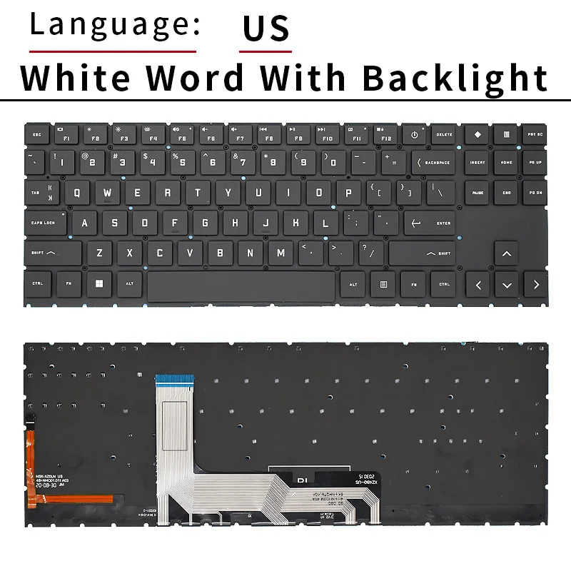 Teclado Portátil para Omen 15-en 15-en0013dx 15-en0023dx sp Eua Russo Espanhol Rgb Retroiluminado Colorido - Imagem 3