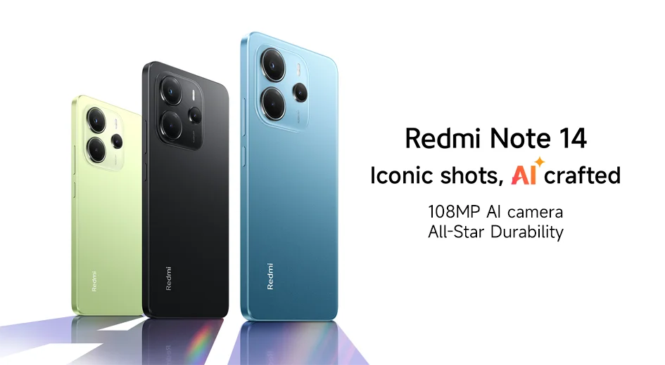 Xiaomi Redmi Note 14 4G Global Version Cellphone NFC 108MP AI Camera MediaTek Helio G99-Ultra 256GB 6.67" 120Hz AMOLED Display
