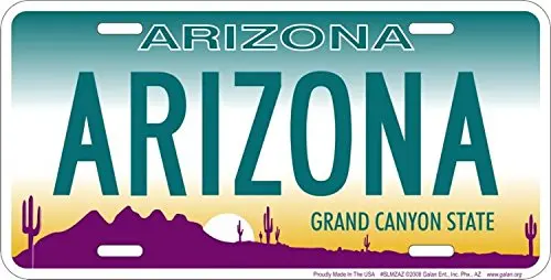 

SLMZAZ AZ-Arizona, License Plate - Metal License Plate License Plate Frames