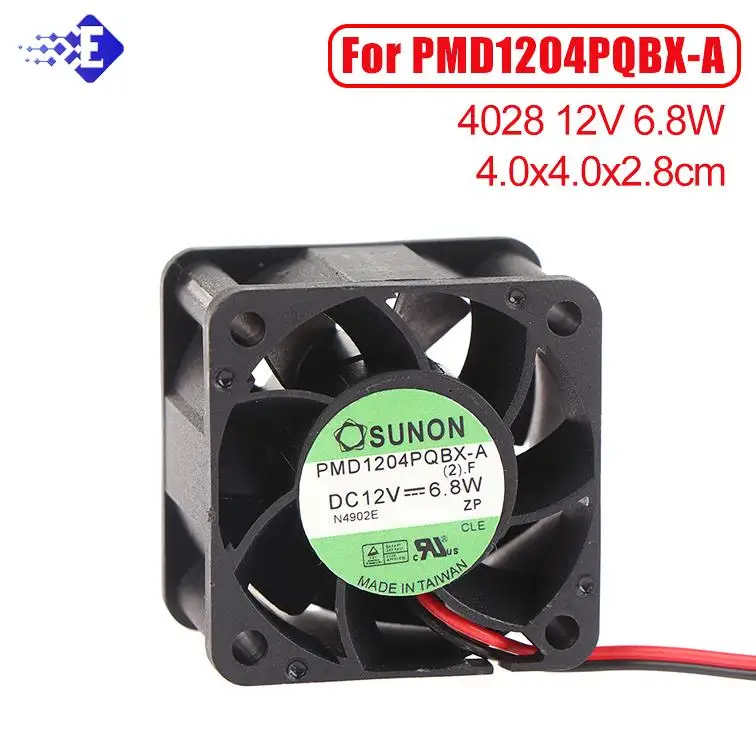 For PMD1204PQBX-A 4CM 40MM 4028 12V 6.8W High- Speed Server Cooling Fan Big Wind Server Cooling Fan 2pin 3PIN